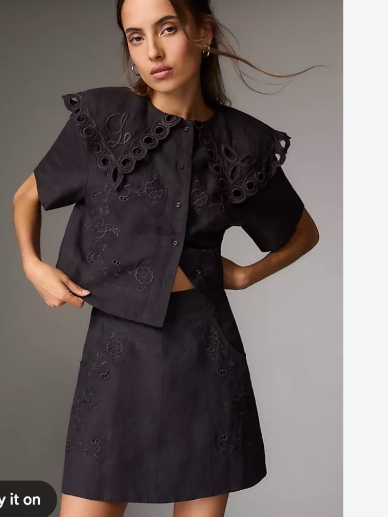 Lovaan Nina Linen Mini Skirt — image 2 of 4